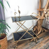 Vintage dessert glass and brass year 70