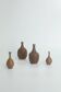 Suite de 4 vase scandinaves de collection en grès marron par Gunnar Borg