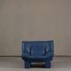 Nicoletti Salotti post-modern leather armchair, Italy 1980s