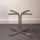 Round dining table in smoked glass and chrome-plated steel, Italy, 1970