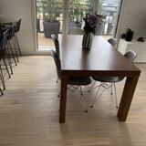 Extendable walnut table