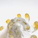 Murano Bowl Archimede Seguso Bullicante Crystal & Fritté Gold 1950