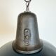 Industrial Blue Enamel Factory Lamp with Cast Iron Top, 1960s
