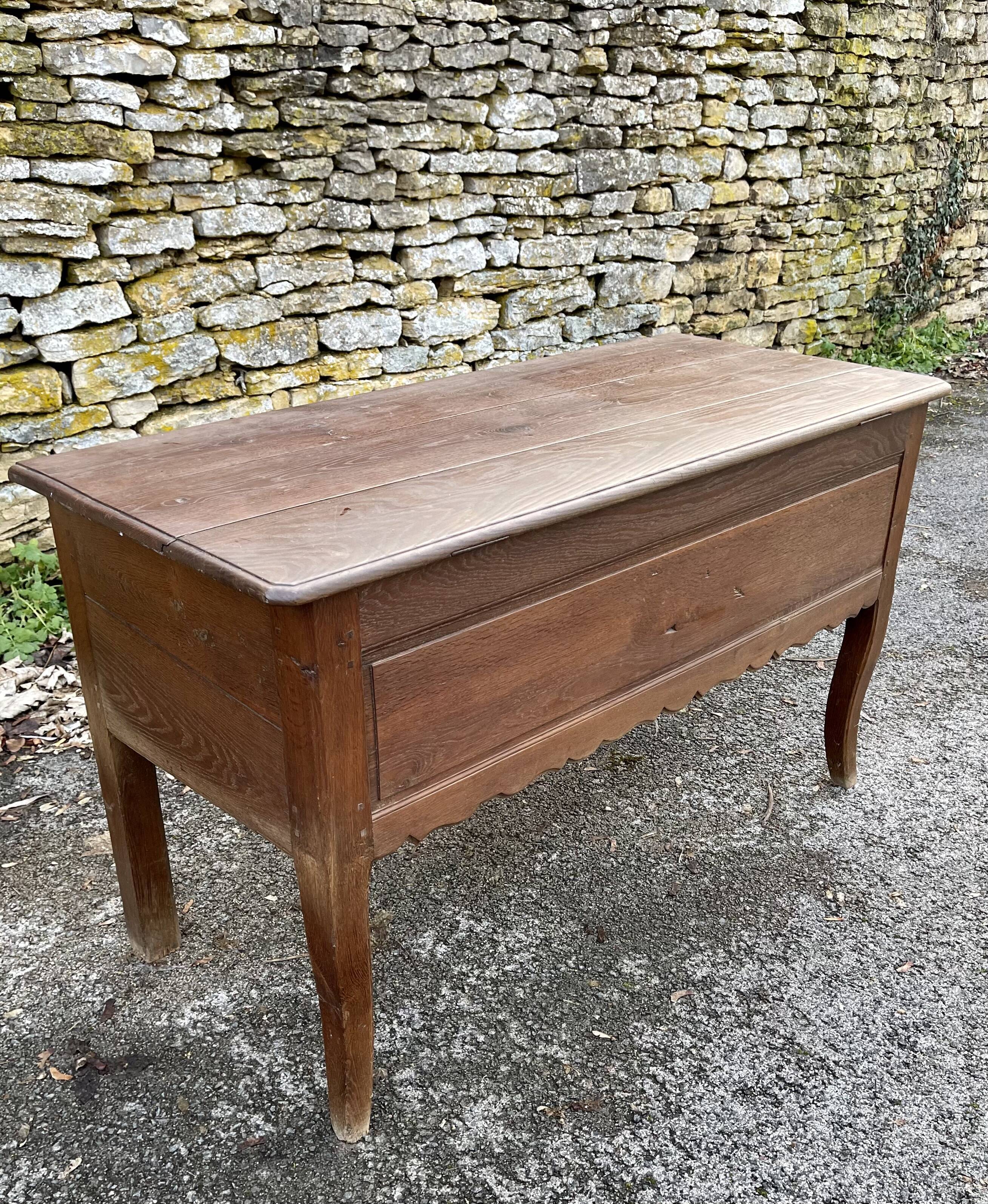 Chest , old 18th century oak