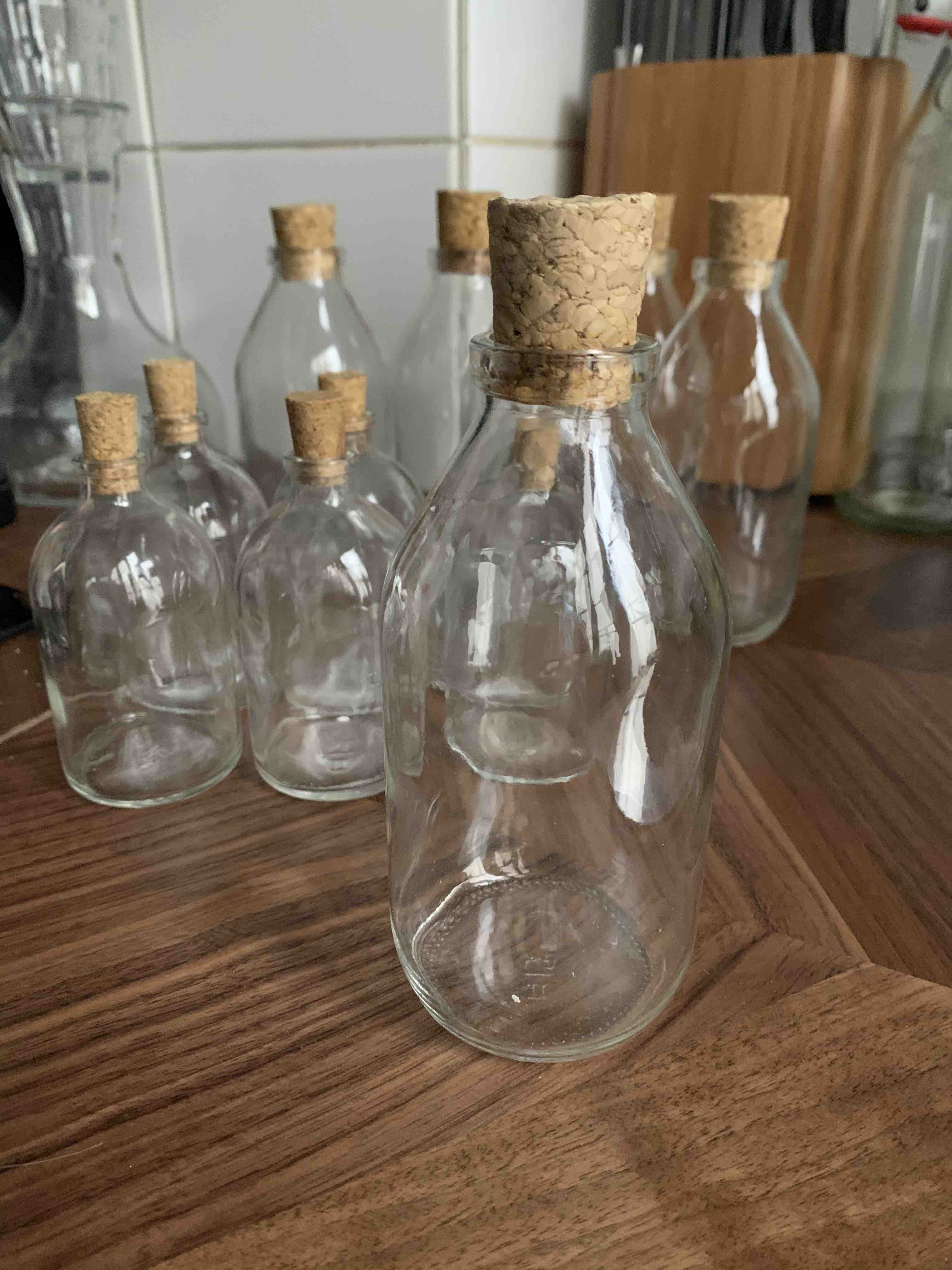 Lot of 16 glass bottles