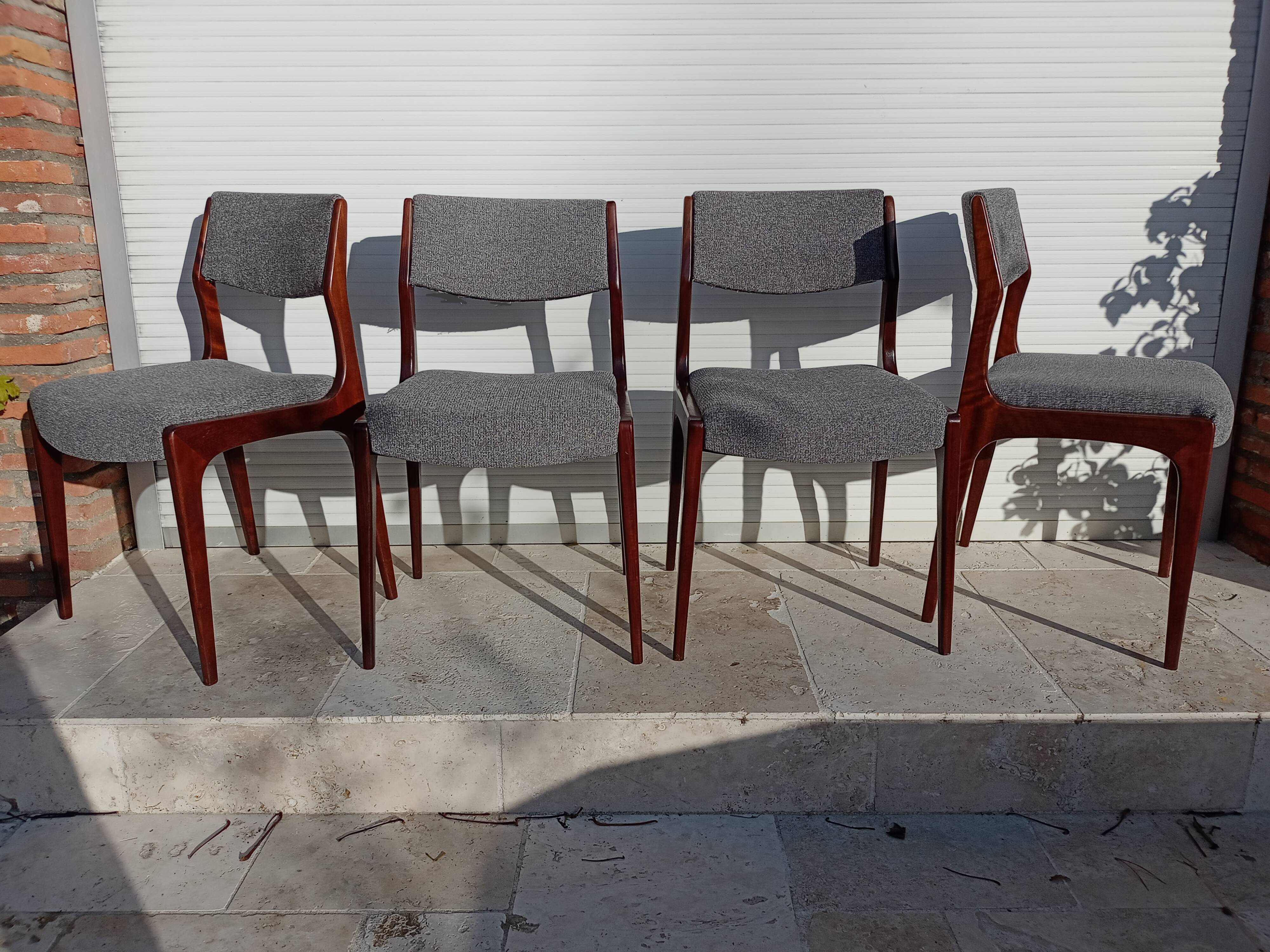 Scandinavian design chairs in rosewood