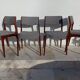 Scandinavian design chairs in rosewood