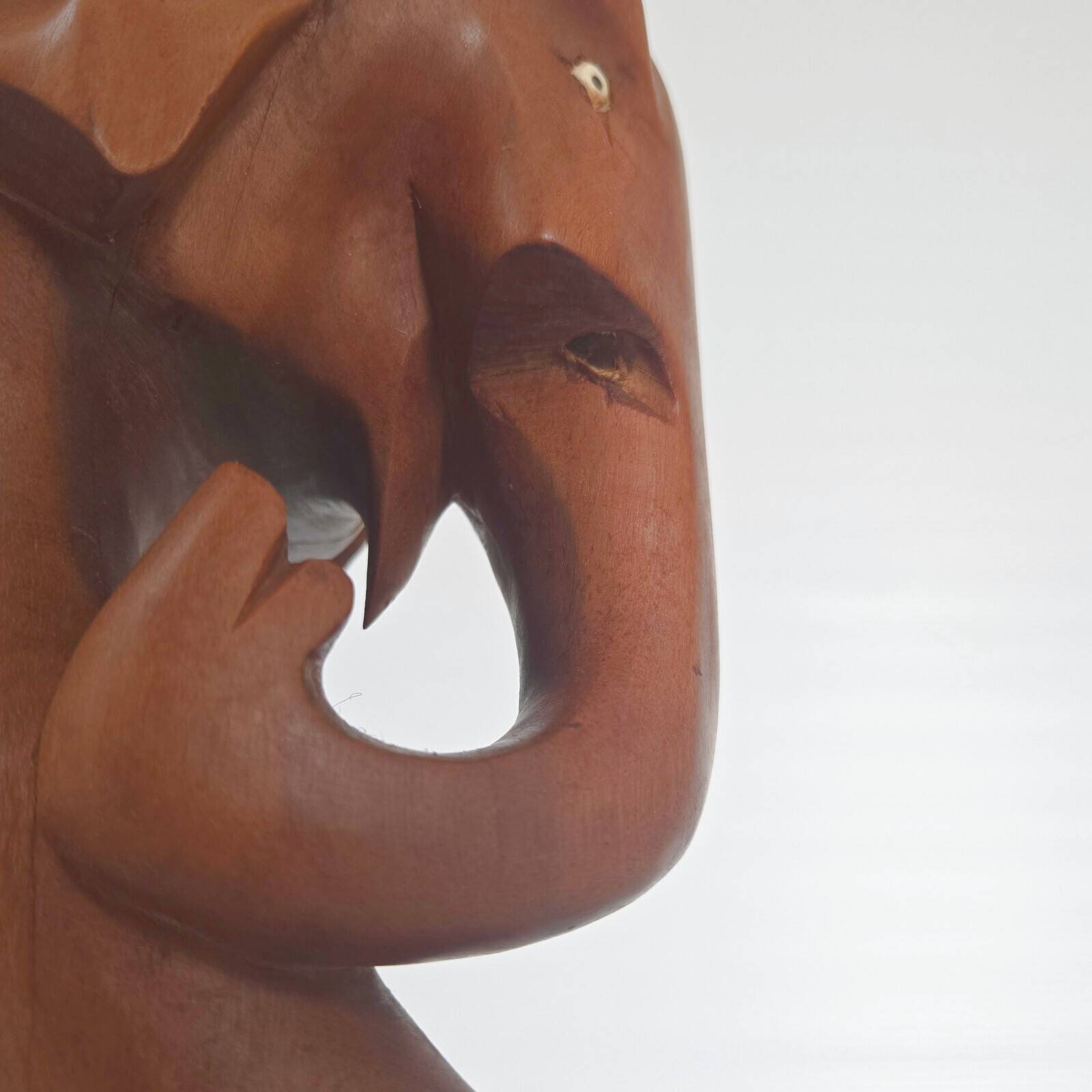 Magnificent vintage art deco elephant lamp 1940s 1950s in solid wood 40s 50s