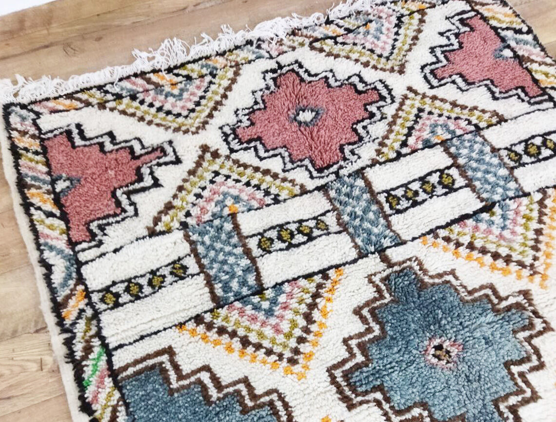 Handmade Moroccan Berber carpet 250 X 144 CM