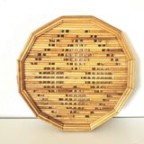 Rattan and bamboo serving tray