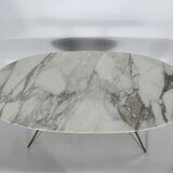 Vintage brass and marble coffee table. Italy 1950s