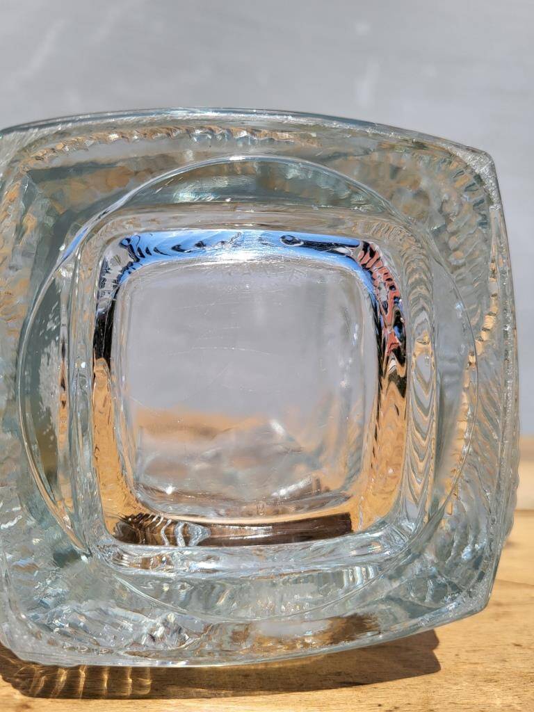 Vase floral feuillagé "Prévert" verre France