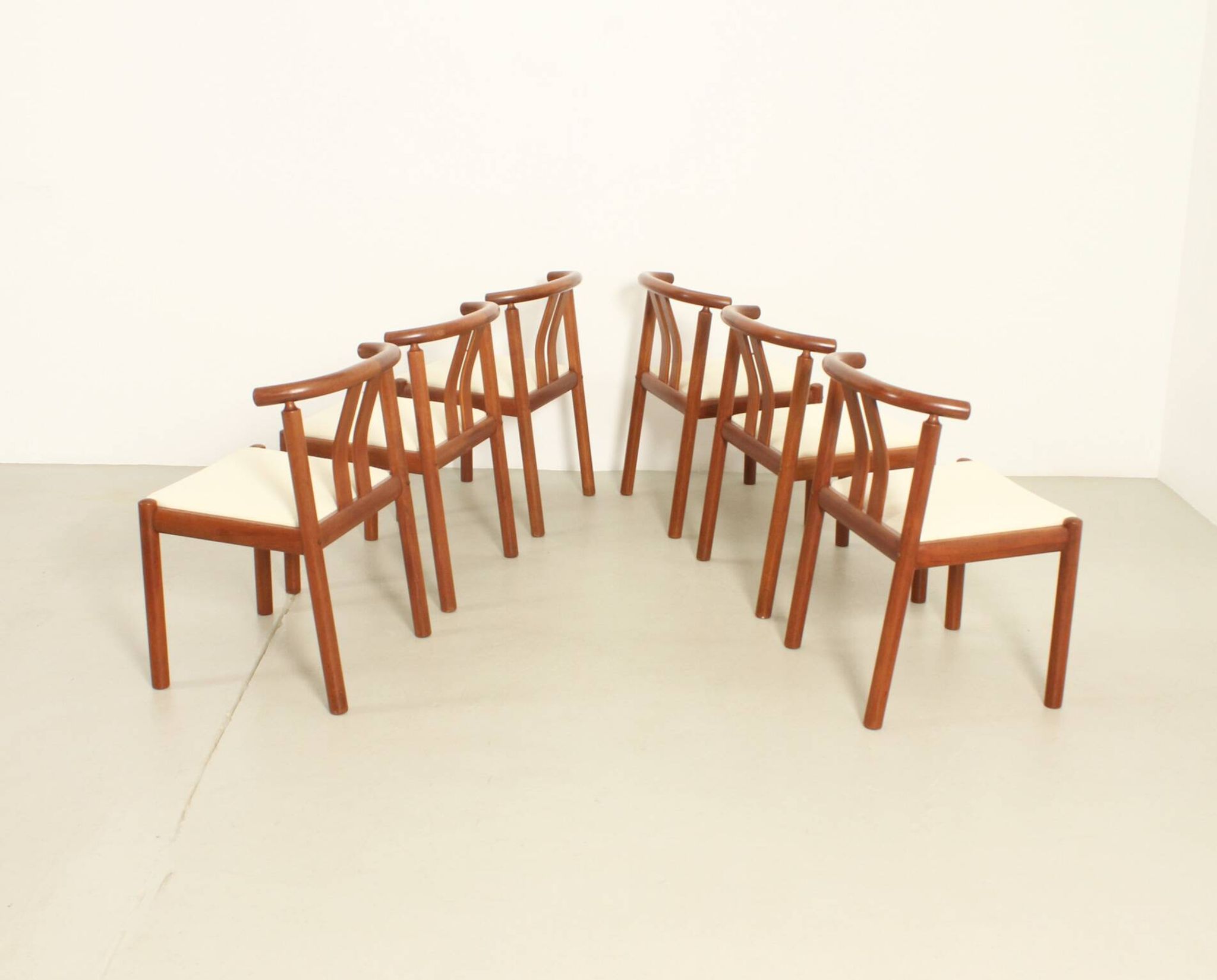 Six teak chairs by Hans J. Frydendal, Denmark 1970
