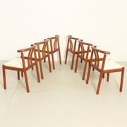 Six teak chairs by Hans J. Frydendal, Denmark 1970