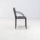 Carlo Bartoli black leather dining chair for Matteo Grassi set/4