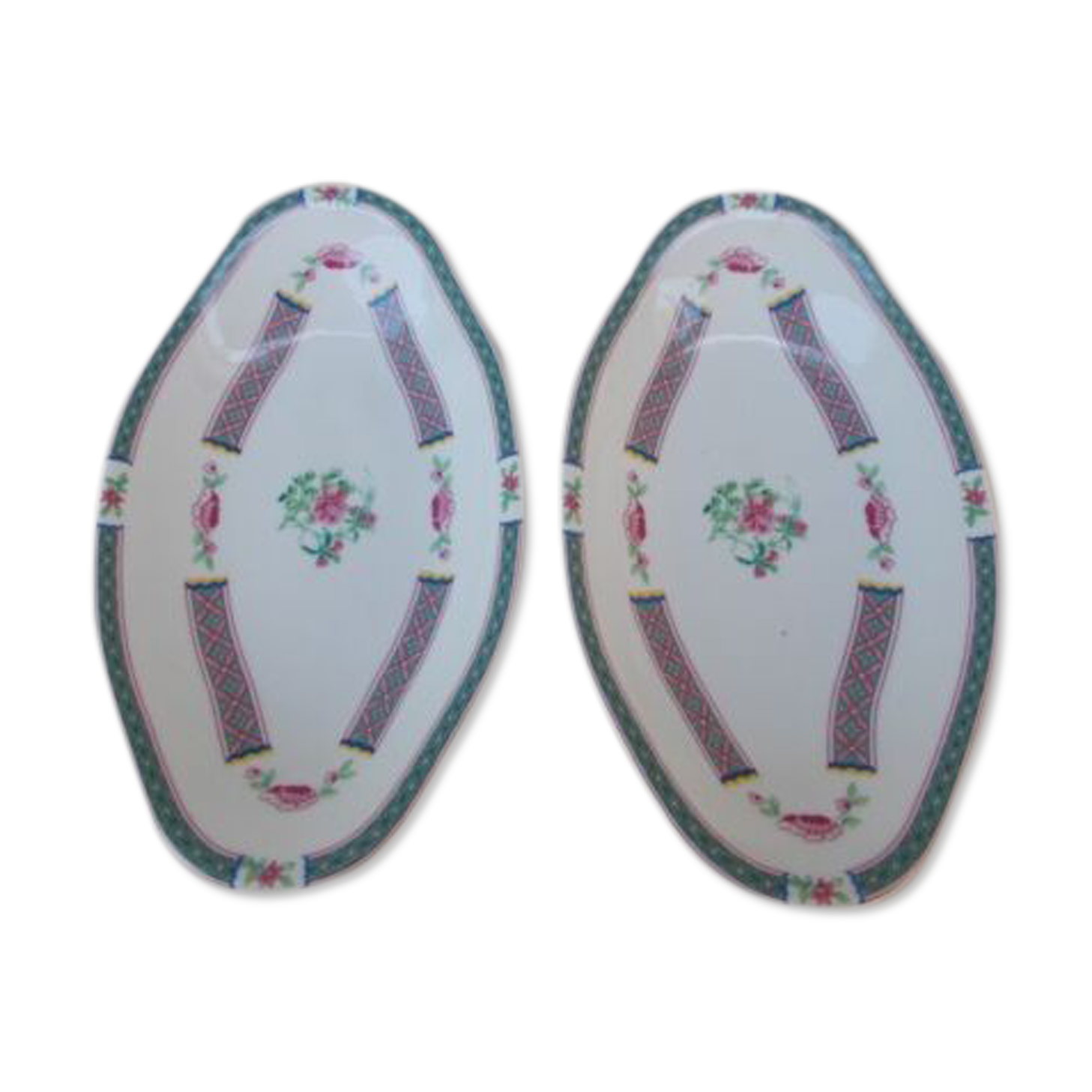 2 limoges porcelain raviers La Licorne China Impériale