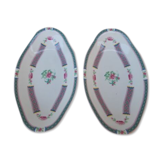 2 raviers porcelaine de Limoges La Licorne Chine Impériale