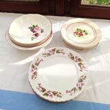 Assorted 18 old flower plates