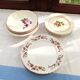 Assortiment de 18 assiettes anciennes fleuries