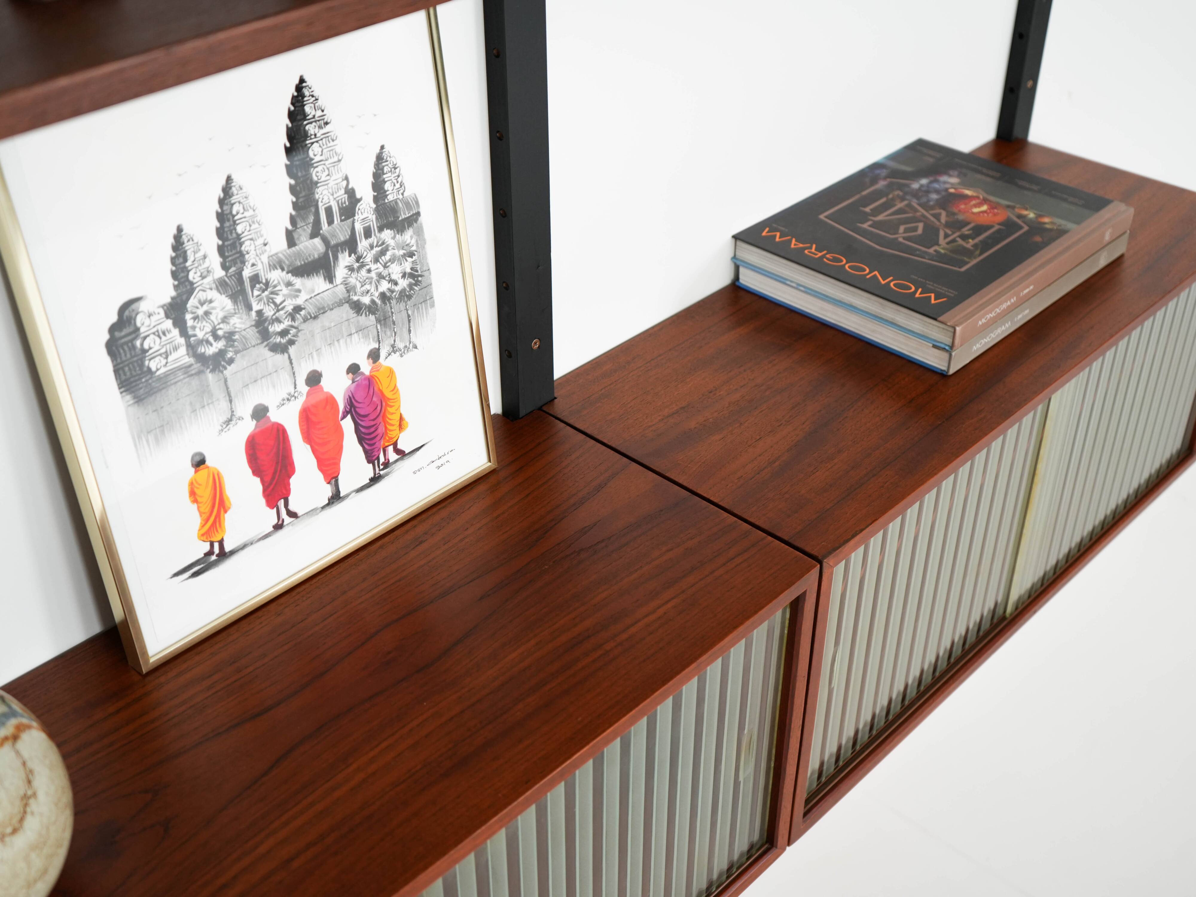 Teak shelving unit, Danish design, 1960s, made in Denmark