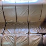 Percival lafer mp-211 sofa set with two armchairs and an ottoman in leather.