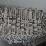 White rattan bassinet