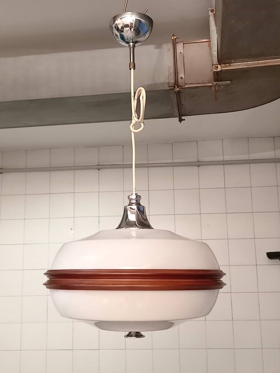 Serafino pendant lamp by A. Brotto and R. Conforti for Esperia, 1970s