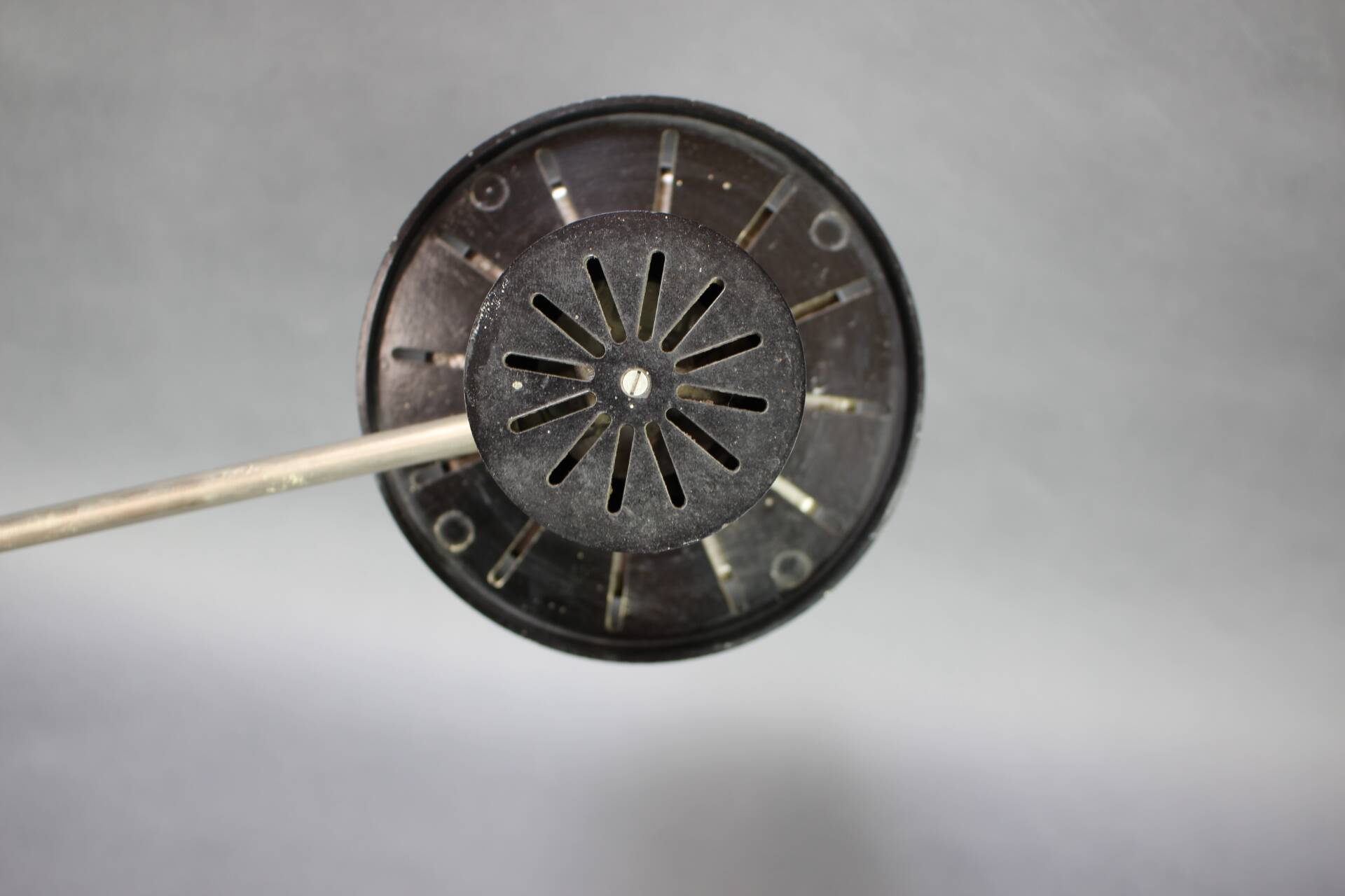 Adjustable Black Bakelite Industrial Table Lamp / Czechoslovakia, 1970s
