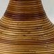 Pencil split reed rattan bamboo and brass pendant Lamp, 1970s