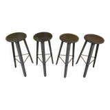4 old vintage loft bistro stools