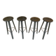 4 old vintage loft bistro stools