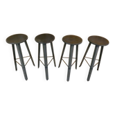 4 old vintage loft bistro stools