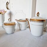 Lujoso Play para Café o Tee para respaldo en Porcelana Tharaud Limoges Modelo Austerlich