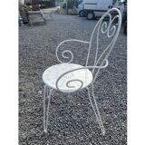 Salon de jardin en fer forgé 3 fauteuils + 1 table