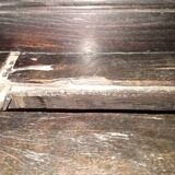 Old Breton enclosed bed chest bench