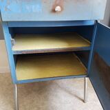 Pair of metal bedside tables and shelves formica years 60 in their juice