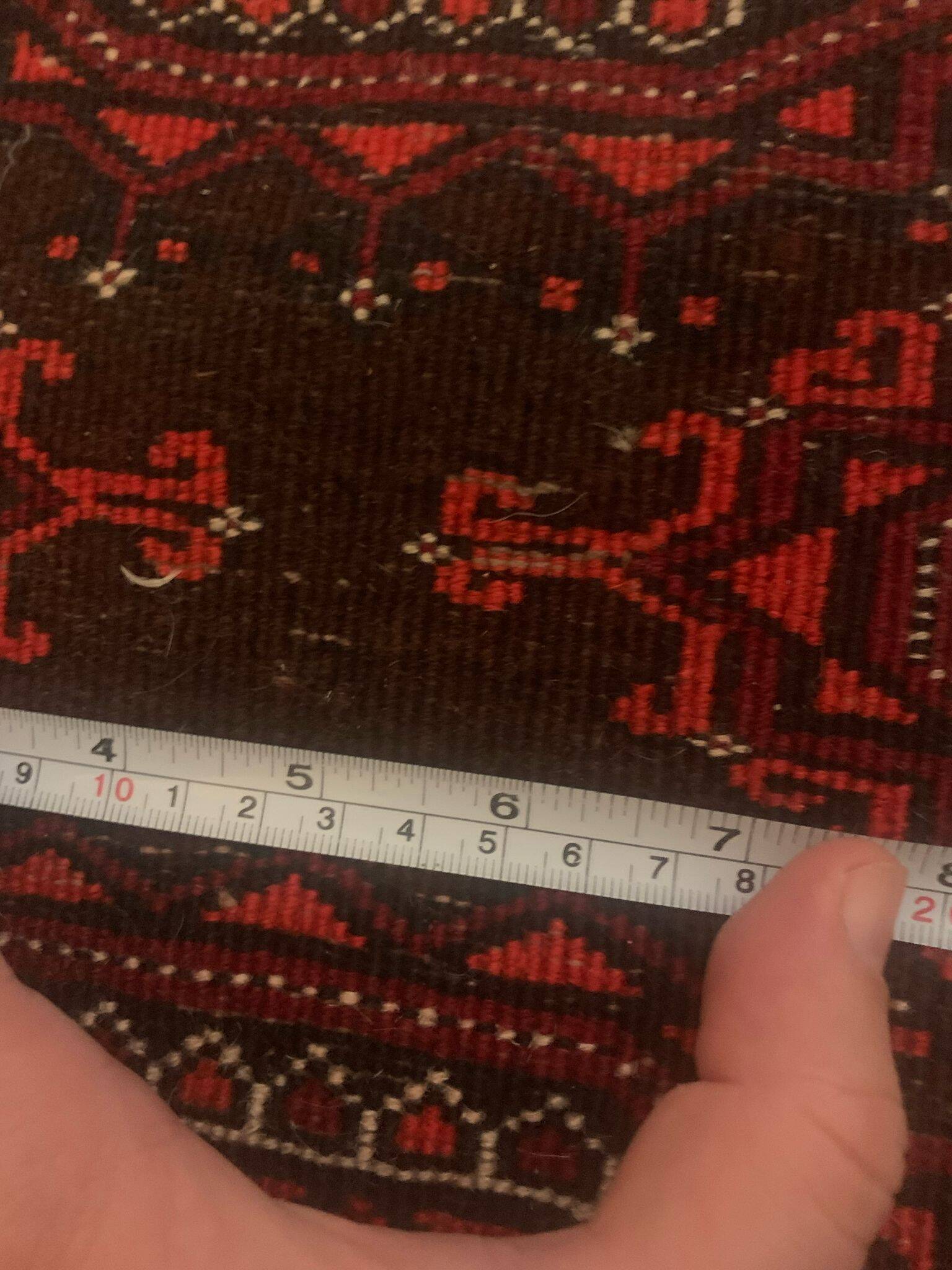 Vintage Uzbek Handmade Bukhara Rug, 4.5' x 5.10' (137cm x 181cm), 1960s