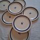 Set of 7 advertising plates from Gien "Gondolo" in good condition.
