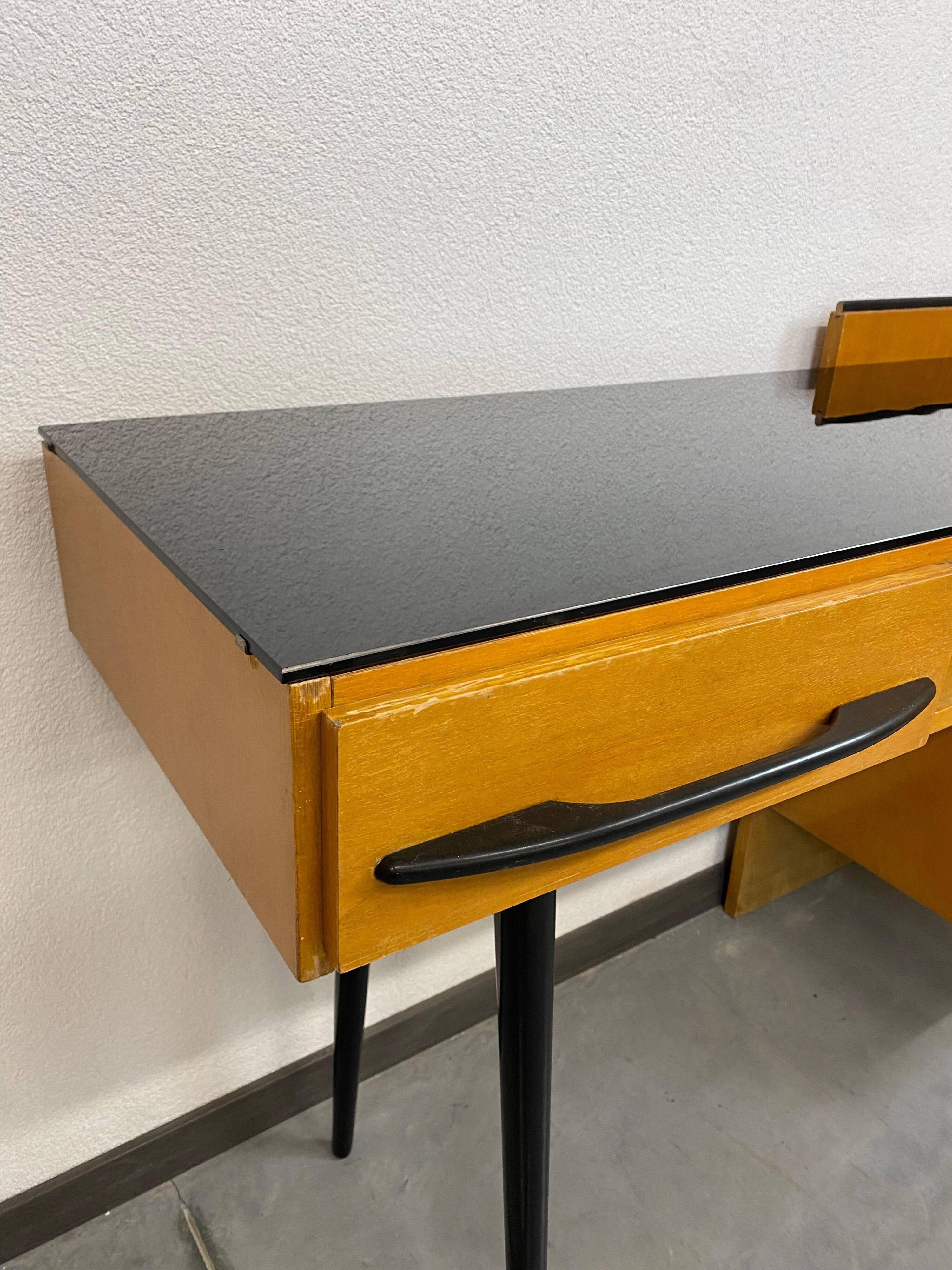 Writing desk with cabinet by Mojmír Požár for UP Závody Bučovice