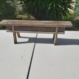 Former carved wood bench Orient/Asia