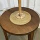 Mazda lamp from the 1960s, sheet metal base and wooden stem