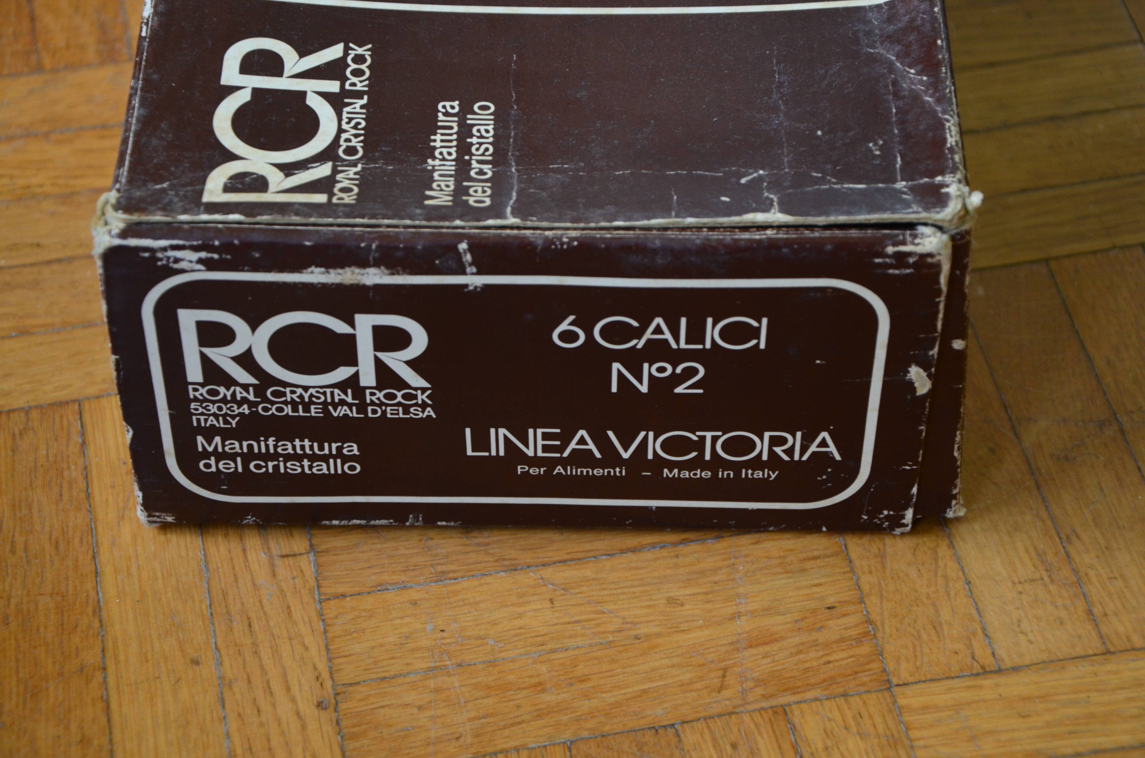 Set of 6 RCR Royal Cristal Rock glasses, Victoria model