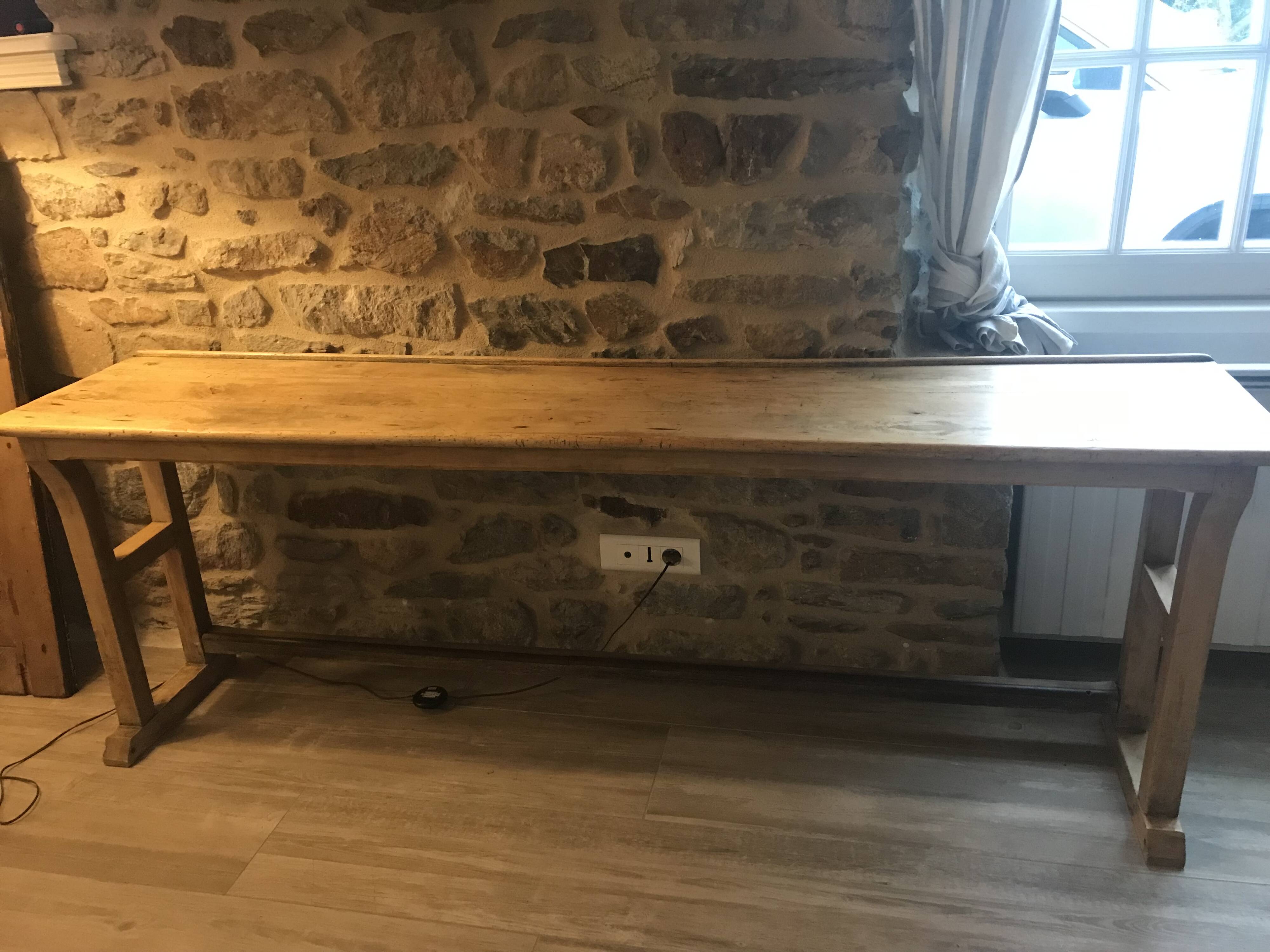 Workshop table, solid wood console