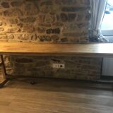 Workshop table, solid wood console