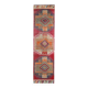 Vintage Turkish Hand-Knotted Wool Cotton Pink Runner Rug 94x358