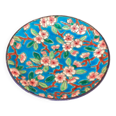 LONGWY enamels / 15.3 cm bowl / Apple blossom decoration