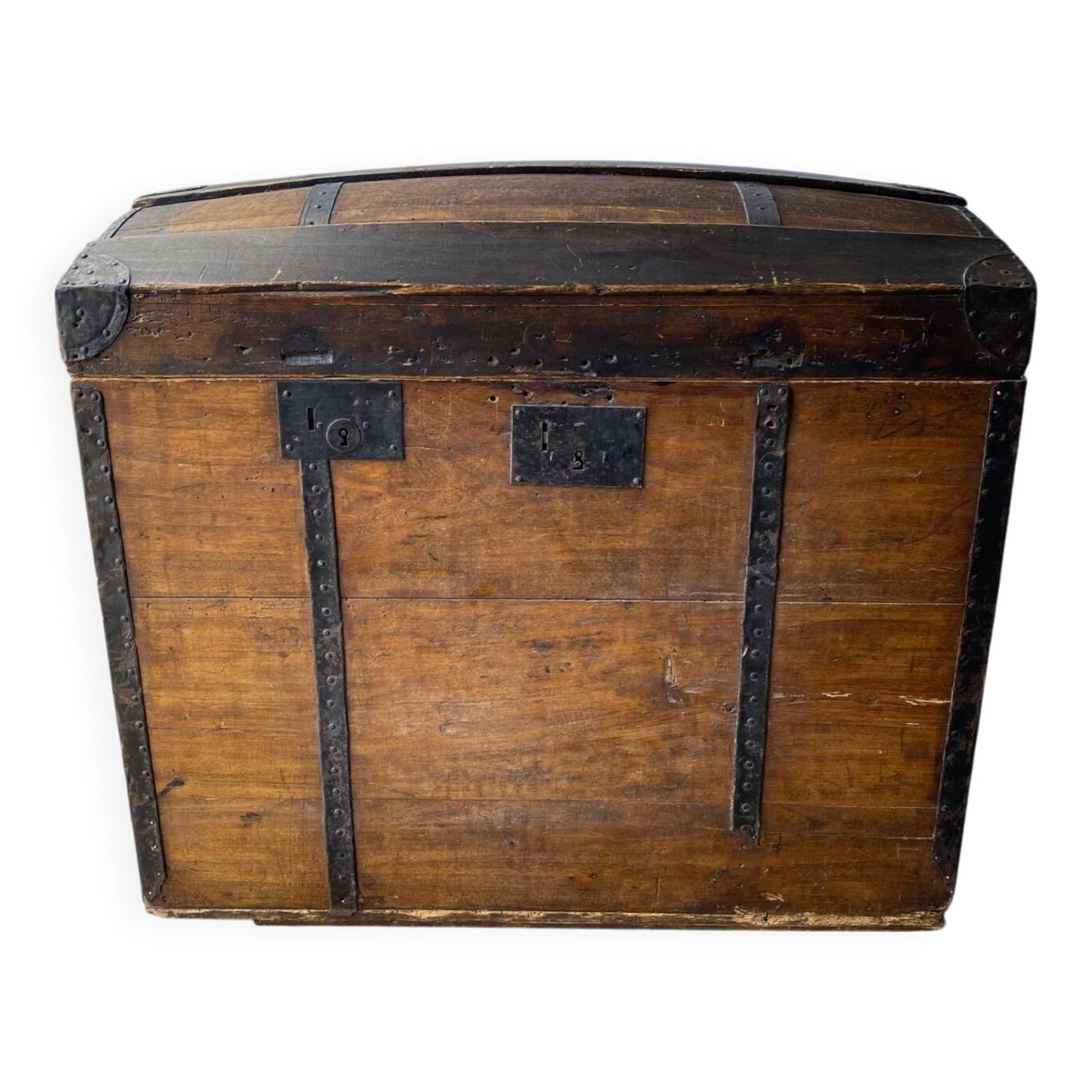 Antique wooden trunk