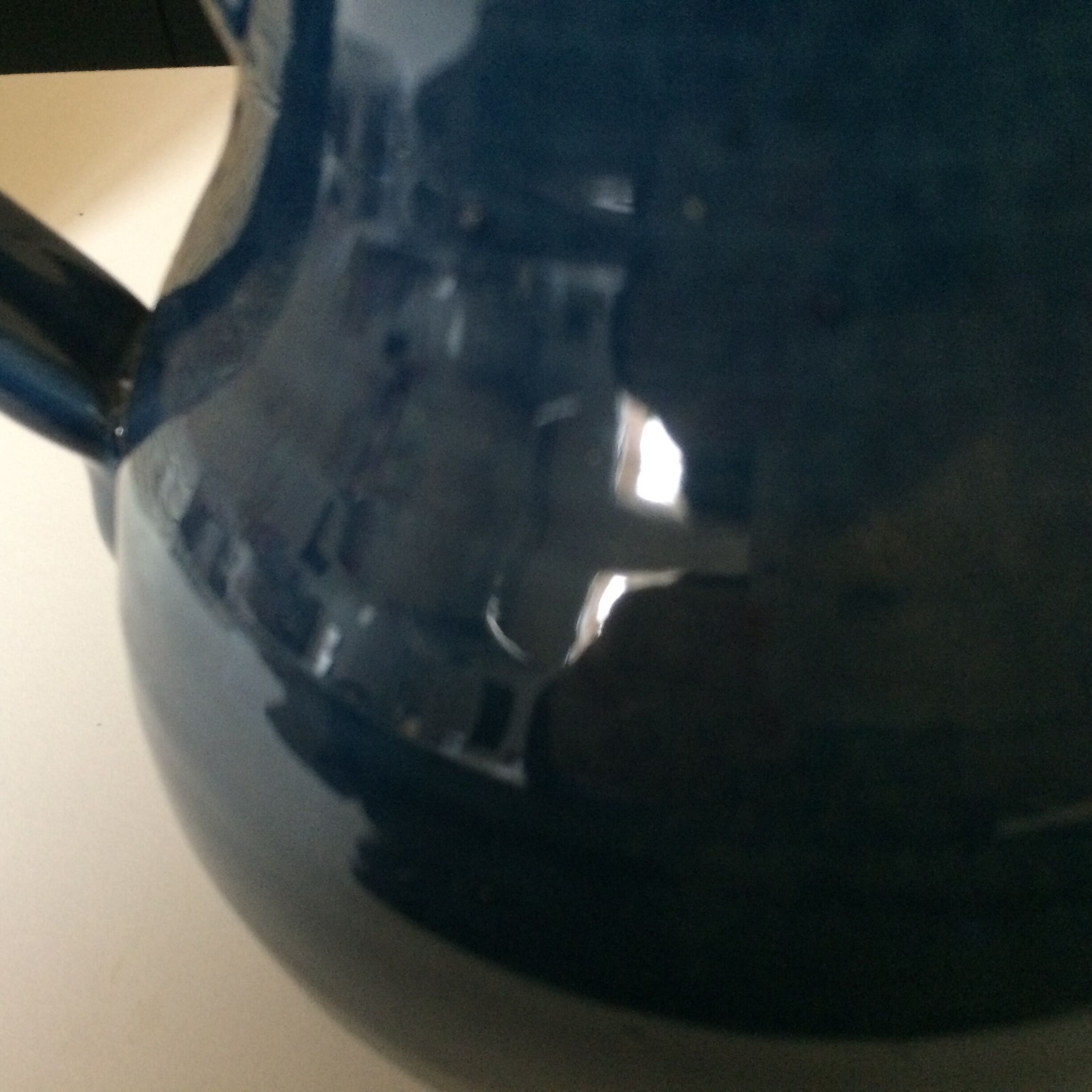 Blue glazed sandstone pitcher of the Ravel brand