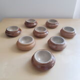 Set of 8 vintage sandstone coquetiers