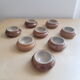 Set of 8 vintage sandstone coquetiers